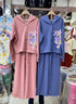 BECHIC Hooded Cartoon Printed Co-Ord Set